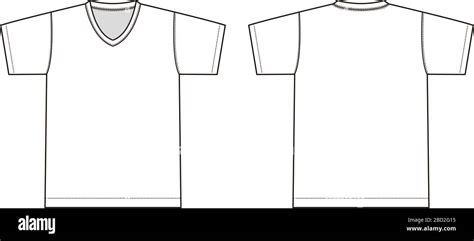 V neck t-shirt template illustration Stock Vector Image & Art - Alamy