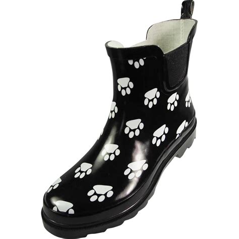 NORTY - Norty Women Low Ankle High Rain Boots Rubber Snow Rainboot Shoe Bootie Runs 1/2 Size ...