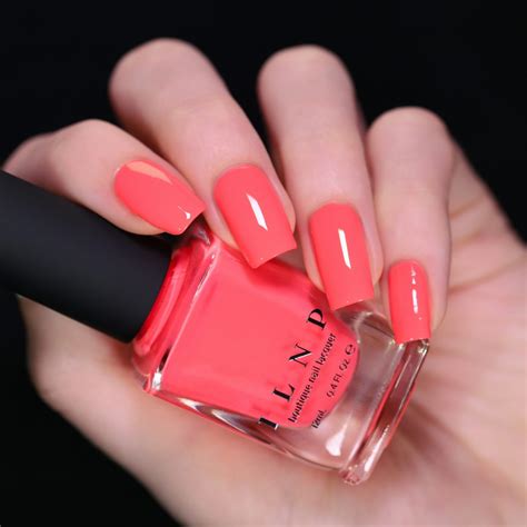 Summer - Warm Neon Coral Pink Cream Nail Polish by ILNP