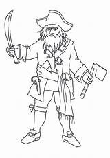 Cute Pirate Face Coloring Page sketch template
