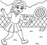 Tennis Coloring Pages sketch template