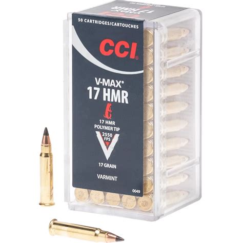 CCI V-MAX .17 HMR 17-Grain Rifle Ammunition - 50 Rounds | Academy