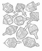 Dreidel Printable Coloring Sheet sketch template