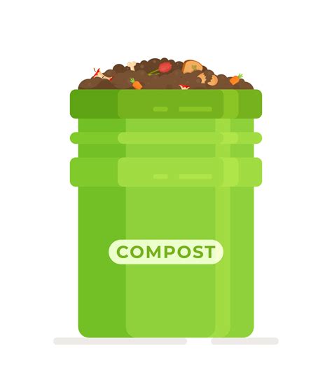 Vector illustration Compost bin icon. Clipart of waste, isolated on white background. 5469265 ...