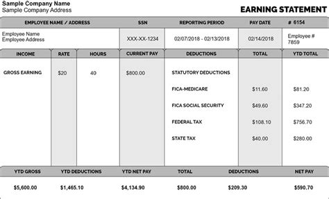 Free Pay Stub Generator Printable - Printable Templates