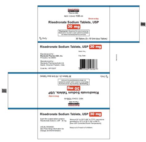 Risedronate Sodium (Macleods Pharmaceuticals Limited): FDA Package Insert