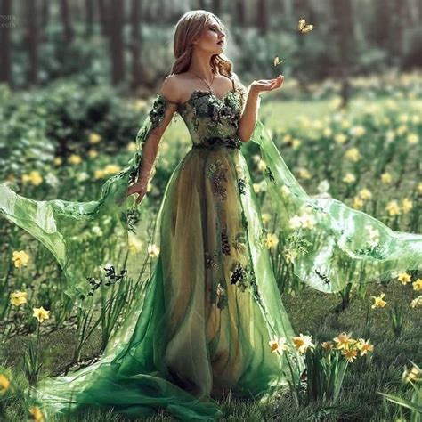 Green Wedding Dress Forest Fairy Gown • Offbeat Wed (was Offbeat Bride)