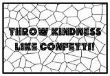THROW KINDNESS LIKE CONFETTI Mindfulness Activity  sketch template