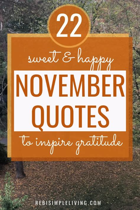 22 Best November Quotes to Inspire Gratitude - Rebi Simple Living