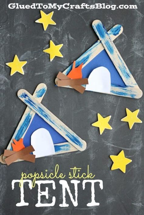 Popsicle Stick Tent - Camping Craft