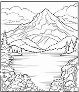 Free Printable Mountains Coloring Pages List sketch template