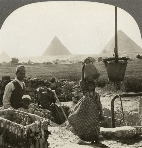 Egypt Pumping Water C1920 NThe Old And New In Egypt - A Water Carrier And A Pumping Engine At A ...