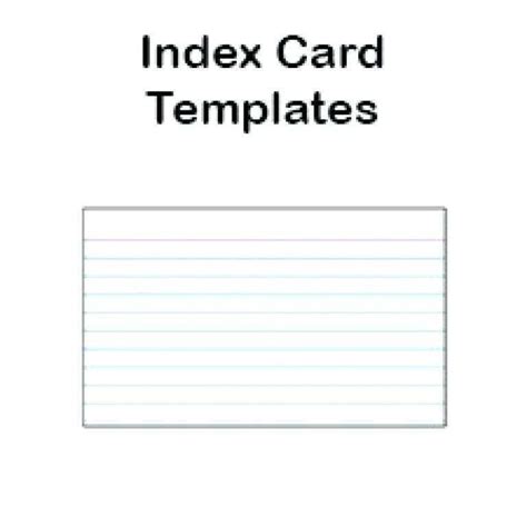 3X5 Index Card Template For Word