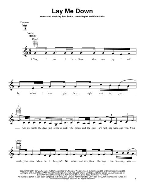 Lay Me Down | Sheet Music Direct