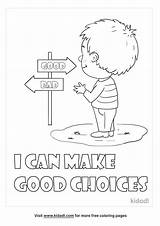 Free I Can Make Good Choices Coloring Page  Printables sketch template