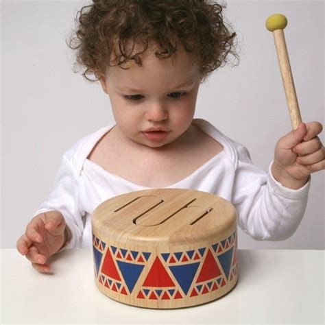 Plan Toys Solid Wood Drum | Instruments