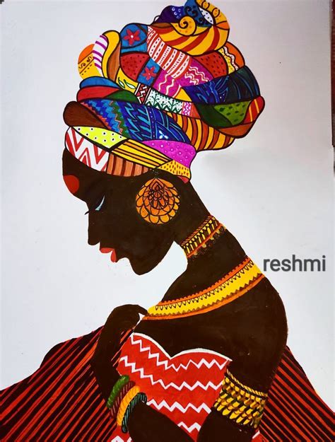 african woman painting art - Queen-Size E-Zine Picture Library