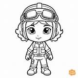 Pilot Coloring Page For Kids  Free Printable kids Diy sketch template