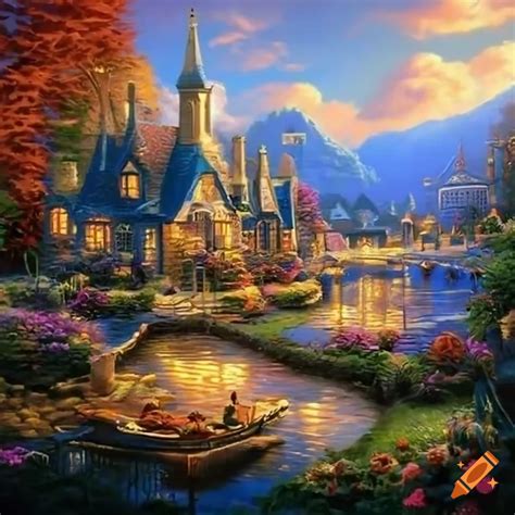 Thomas kinkade disney artwork on Craiyon