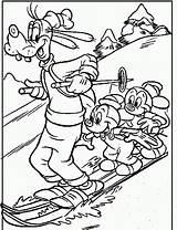 Mickey Mouse Ice Skating Coloring Page sketch template