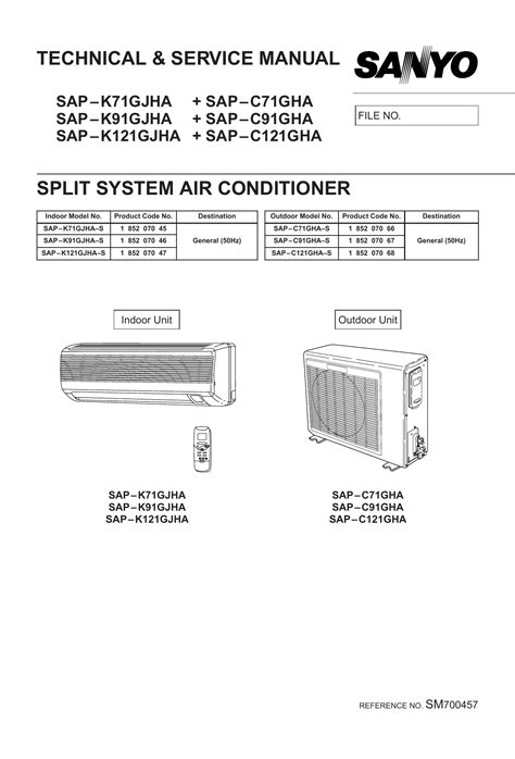 technical & service manual split system air conditioner | Manualzz