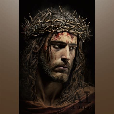 Jesus Art DOWNLOAD, AI Art Print, Modern Christian Art Printable Jesus ...