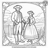 Colonial America Coloring Pages sketch template
