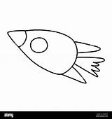 Simple Rocket Ship Coloring Page sketch template