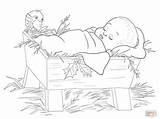 Baby Jesus In A Manger coloring Page  Free Printable Coloring Pages sketch template
