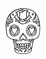 Sugar Skull Coloring Pages Free Printable PDF sketch template