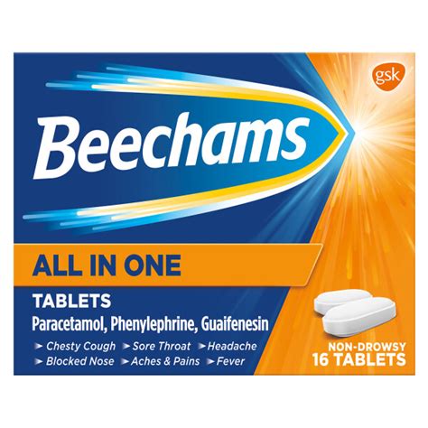 Buy Beechams All In One Cold and Flu Relief Tablets 16s