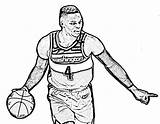 Russell Westbrook Coloring Pages Sketch Page sketch template