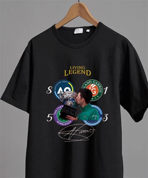 Premium Novak Djokovic Living Legends Signature shirt, hoodie, sweater ...