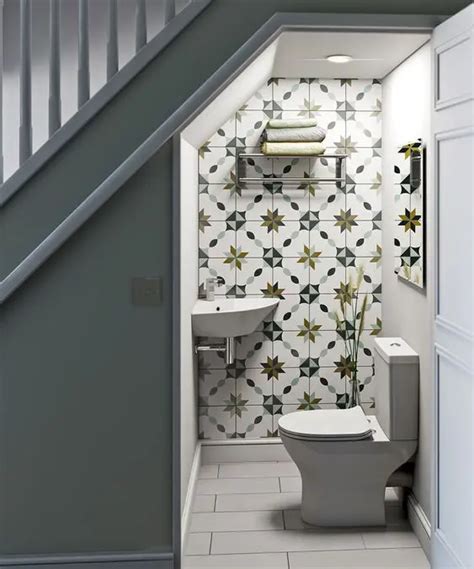 71 Small Yet Cool Under Stairs Powder Rooms - Shelterness