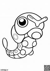 Caterpie Coloring Page Pokemon  Home sketch template