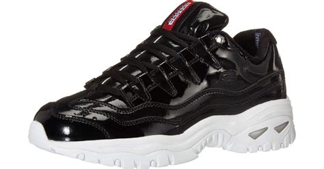 Skechers Synthetic Low-top Trainers in Black Black Patent Leather Metal (Black) - Save 44% - Lyst