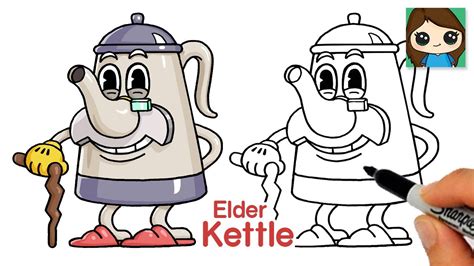 How to Draw Elder Kettle Easy | The Cuphead Show | Easy Drawings - Dibujos Faciles - Dessins ...