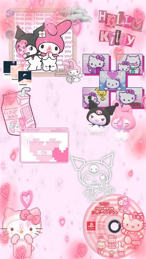 Hello Kitty Aesthetic Collage Wallpaper