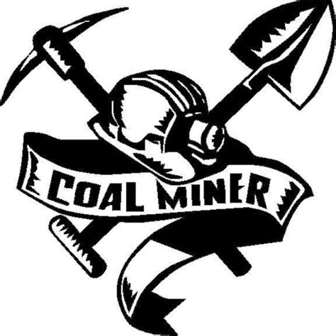 Coal Miner symbol vinyl decal/sticker Pickaxe Shovel Hardhat truck car window | eBay in 2021 ...