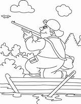 A hunter hunting In The Boat coloring page  Download Free sketch template