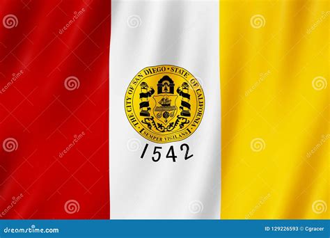 Flag of San Diego City, California US Stock Illustration - Illustration ...