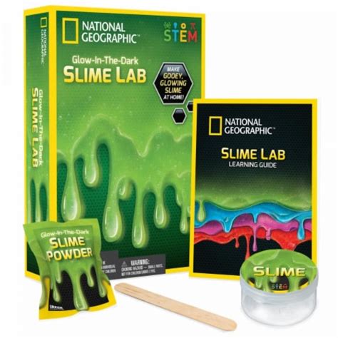 National Geographic 9075737 Glow-in-the-Dark Slime Rubber Kit, Green, 1 - Fry’s Food Stores