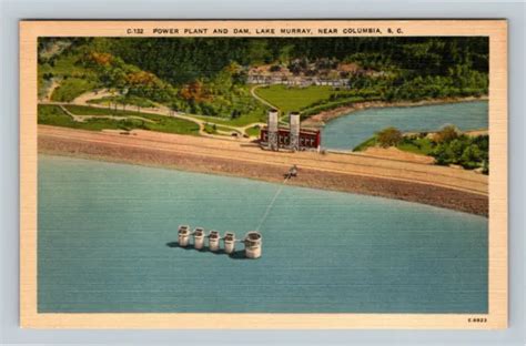 COLUMBIA SC, POWER Plant And Dam, Lake Murray, South Carolina Vintage Postcard $15.99 - PicClick