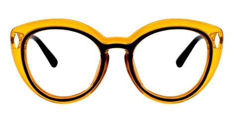 Dede Cat Eye Medium/Yellow Eyeglasses | Vooglam