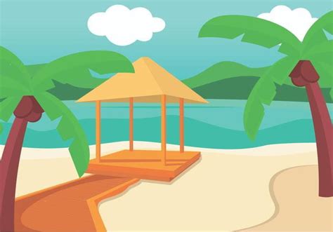 Cozy Gazebo In The Beach svg ai vector | UIDownload