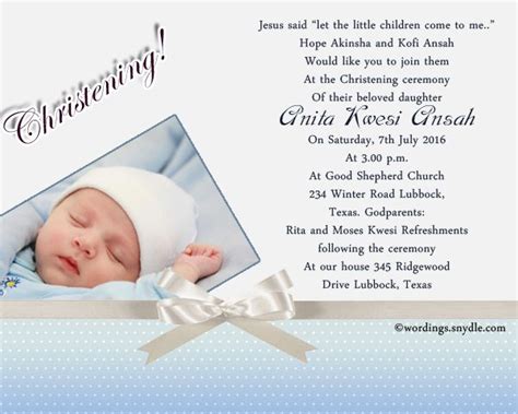 When sending out Christening invitations to this special occasion it is ...