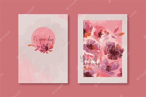 Premium Vector | Watercolor floral notebook cover design in warm colors