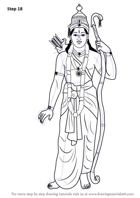 Learn How to Draw Lord Rama (Hinduism) Step by Step : Drawing Tutorials | Lord rama images, Rama ...