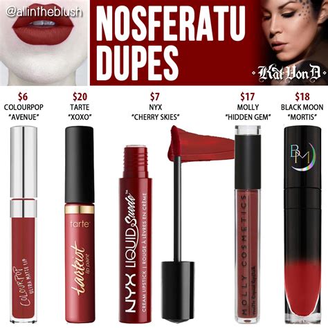 Kat Von D Nosferatu Everlasting Liquid Lipstick Dupes - All In The Blush