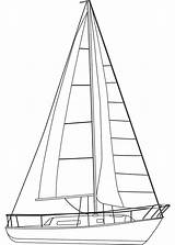 Printable Sailboat sketch template